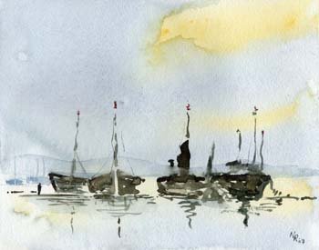 Boats (wet on wet)